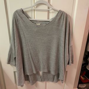 Grey free people top